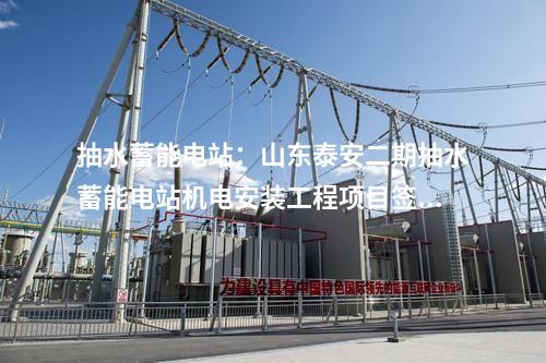 抽水蓄能電站：山東泰安二期抽水蓄能電站機電安裝工程項目簽約