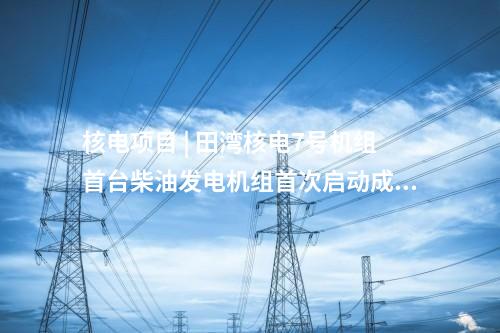 核電項(xiàng)目 | 田灣核電7號(hào)機(jī)組首臺(tái)柴油發(fā)電機(jī)組首次啟動(dòng)成功