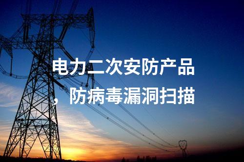 電力二次安防產品，防病毒漏洞掃描