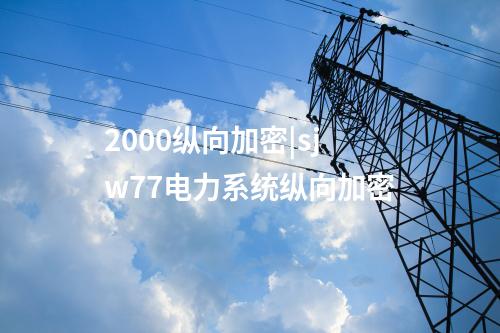 2000縱向加密|sjw77電力系統縱向加密